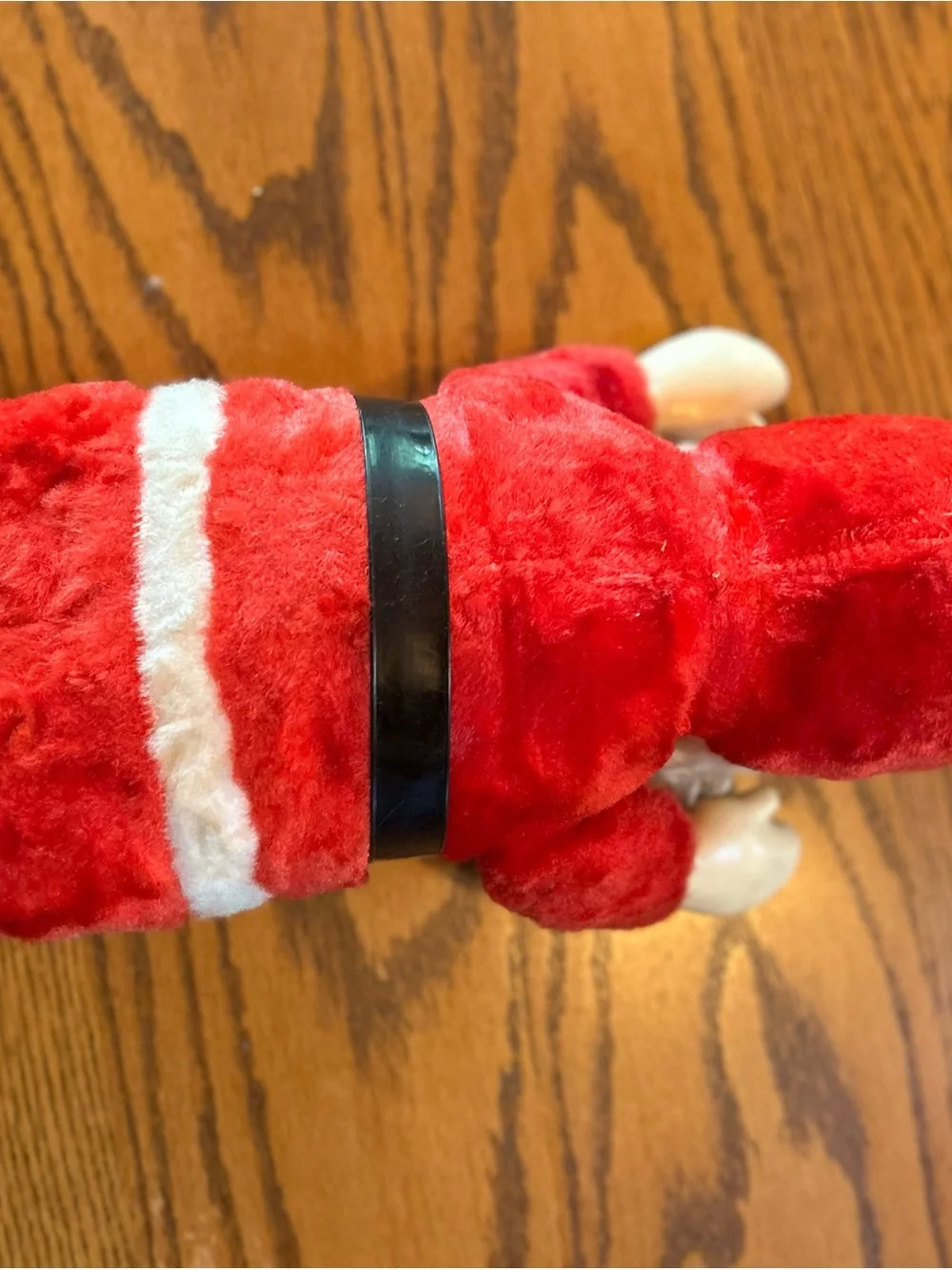 Vintage 1950s Rubber Face Santa Claus Plush Doll Mid Century Christmas Decor